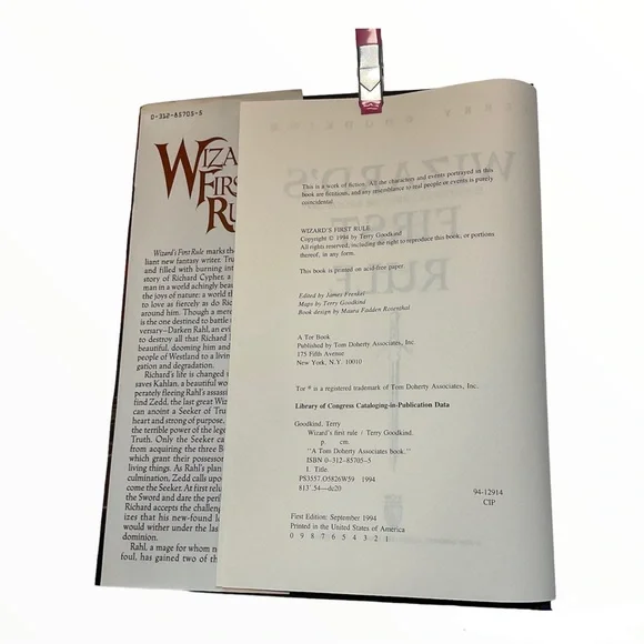 Vtg Terry Goodkind Wizard’s First Rule 1st / 1st HC HB Book 1994 - Picture 4 of 8